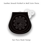 作品Leather Coin Purse / Sun Face Skull Design 004