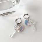 作品【 ピアス / イヤリング 】Aurora Cross Pierce