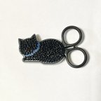 作品高品質アクリル・黒ねこちゃんのはさみ