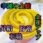 作品受注生産☆金運アップ☆幸せ運ぶ☆金蛇☆オルゴナイト