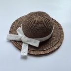 作品wide fringe hat...ワイドフリンジハット　【mocha】