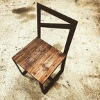 作品Flat Bar Iron & Wood Chair