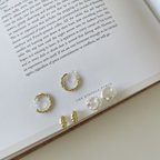 作品earring 3set(fresh pearl&hoop)