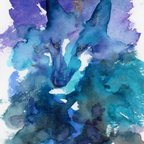 作品絵画『Watercolor wolf -Prudence』