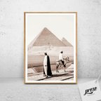 作品エジプト ギザのピラミッド ヒストリーアート ポスター 2L A5 A4 A3 B3 A2 B2 A1 サイズ 大きい おしゃれ セピア モノトーン  歴史写真 世界遺産 トラベル 海外 インテリア