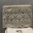 作品[25センチ] [実物のお色味と違う場合があります] インド刺繍リボン　花　インド刺繍　スパンコール　刺繍リボン　リボン　りぼん　※10月8日よりゆうパケットにて発送