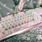 作品桜使用 ラメ ピンクキーボード