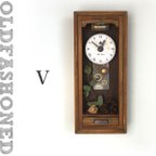 作品OLD FASHIONED Ⅴ レトロで小さな掛け時計　インテリア ノスタルジック アンティーク風　#005