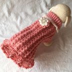 作品小型犬用手編みワンピ