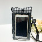 作品スマホを入れたまま操作できるスマホポシェット*スマホショルダー*スマホショルダーポーチ