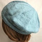 作品編み図　シンプルなメリヤス編みのベレー帽　（郵送）