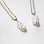 作品baroque pearl necklace/gold  バロック淡水パールのネックレス/ゴールド