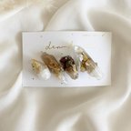 作品botanical beige 鉱物のヘアクリップ