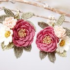 作品peony【Earrings】／ピオニーの耳飾り