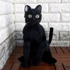 作品【きゃばんねこ】　黒猫のねこかばん　リアルな実物大　【ロ1】