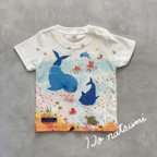 作品こぶたのメアリ　海のお散歩Tシャツ