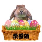 作品【Happy Easter】うちの子ダイカットリバーシブルアクリルキーホルダー