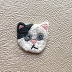 作品小ぶり猫　刺繍　ワッペン