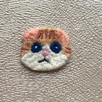 作品小ぶり猫　刺繍　ワッペン