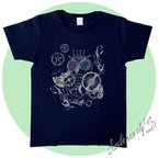 作品【歯車×アニマル】owl/S(ネイビー)【Tシャツ】