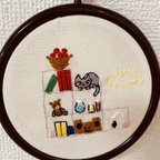 作品刺繍枠飾り　sweet room