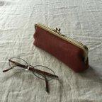 作品"gamaguchi" pouch E / red