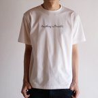 作品プリントTシャツ メンズ 白（Anything is Possible / シンプルデザイン）