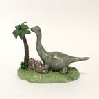 作品ブラキオサウルスの小さなジオラマ