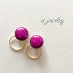 作品marble ring earrings｟magenta｠