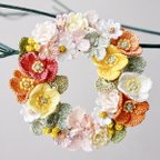 作品poppy wreath【brooch】／ポピーのリースブローチ