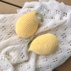 作品あみぐるみ・実物大のレモンのラトル🍋