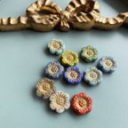 作品【10コセット】JIRI＊IVANA#czech beads#チェコビーズ　flower18㍉　as a button mix/bronze