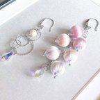 作品＊makidama フックピアス　【breath of spring】