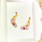 作品桜とパールピアス イヤリング