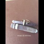 作品華奢なpearl & crystal ring