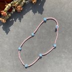 作品Beads Necklace -Pink × Blue-