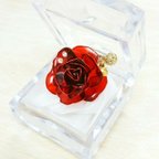 作品Red Rose（赤い薔薇）ディップアートフラワーのプレゼント☆大人気ギフト☆　Rin Box Red