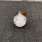 作品【JINガラス タマキャラ】三毛猫 ホワイト