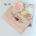 作品【新作♡ハンドメイド】薔薇刺繍の袱紗(ふくさ)　薔薇ラメ　ピンク　　冠婚葬祭　№14