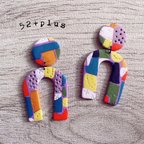 作品【52+plus】535 ●purple✖️colors U● ピアス　polymer clay ポリマークレイ 