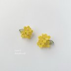 作品◻︎春爛漫◻︎菜の花のピアス（イヤリング ）