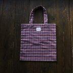 作品【SHOULDER BAG/COTTON FLANNEL2】ショルダーバッグ　トートバッグ　エコバッグ　チェック　コットン　通勤通学　大容量　フランネル