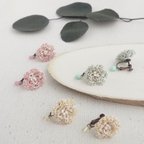 作品Tatting〔フラワー〕イヤリング𓇬ピアスとノンホールピアスもあります𓇬