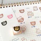 作品『くまちゃんはんこ「PTA」手帳』消しゴムはんこ