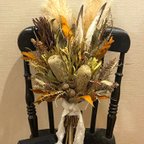 作品Natural Chic フェザーネイティブフラワーbouquet