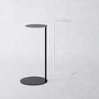作品KUROSHIRO  ソファテーブル コの字 丸 黒 白 サイドテーブル