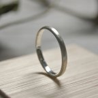 作品つや消し シルバープレーンリング 2.5mm幅 マット シルバー950｜SILVER RING 指輪 シンプル アクセサリー｜202