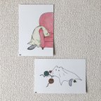 作品『ブランケット』&『シーツねこ』2枚組イラスト 