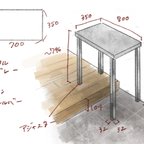 作品『SAIYU様専用』モルタル×アイアンテーブル