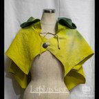 作品手染め一点モノ「あのフード」(緑黄色)（8-170）／LarpLuswear